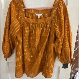 Universal Thread Women's Rust Striped Blouse